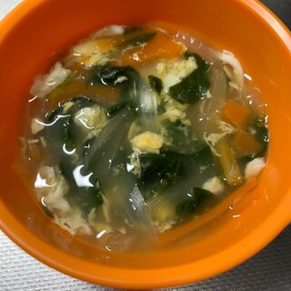 離乳食後期に使える野菜卵スープ